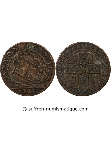 SUISSE, BERNE - 1 BATZEN 1826