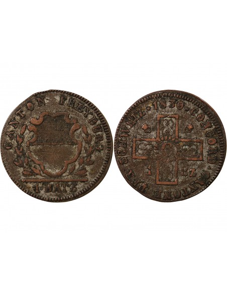 SUISSE, FRIBOURG - 1 Batzen 1830