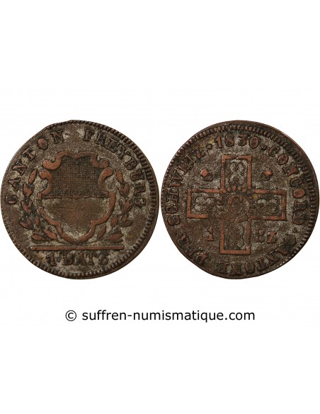 SUISSE, FRIBOURG - 1 Batzen 1830