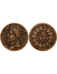 COLONIES FRANCAISES, CHARLES X - 5 CENTIMES 1825 A PARIS 2