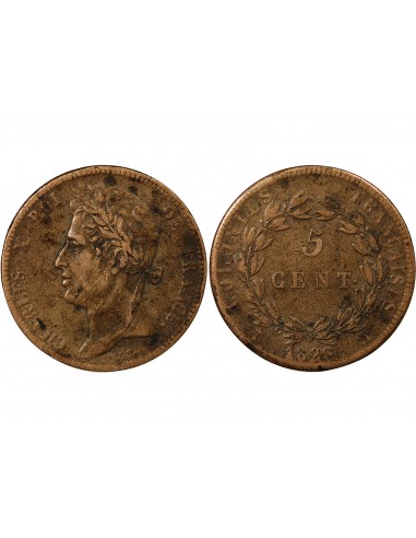 COLONIES FRANCAISES, CHARLES X - 5 CENTIMES 1825 A PARIS