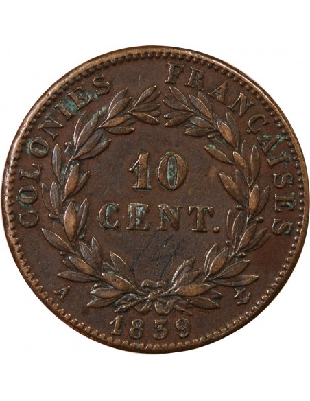 COLONIES FRANCAISES, GUADELOUPE - LOUIS-PHILIPPE - 10 CENTIMES 1839 A PARIS