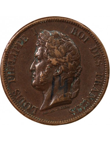 COLONIES FRANCAISES, GUADELOUPE - LOUIS-PHILIPPE - 10 CENTIMES 1839 A PARIS