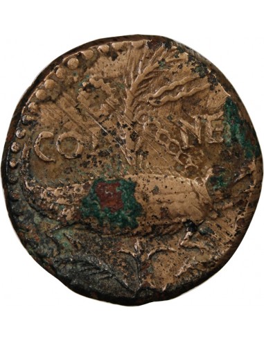 NEMAUSUS, NIMES, AUGUSTE ET AGRIPPA - DUPONDIUS 29 AV JC / 10