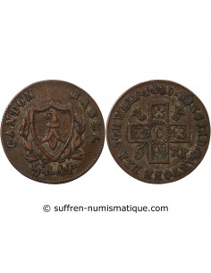 SUISSE, CANTON DE BÂLE -5 RAPPEN 1826