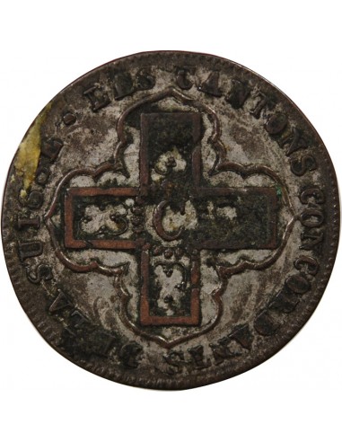 SUISSE, VAUD - 1 BATZ 1827