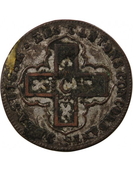 SUISSE, VAUD - 1 BATZ 1827