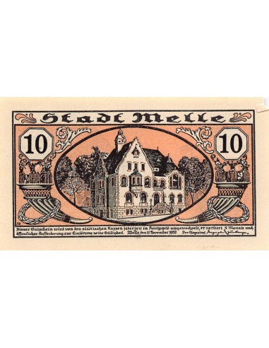 ALLEMAGNE, MELLE - 10 PFENNIG 1920
