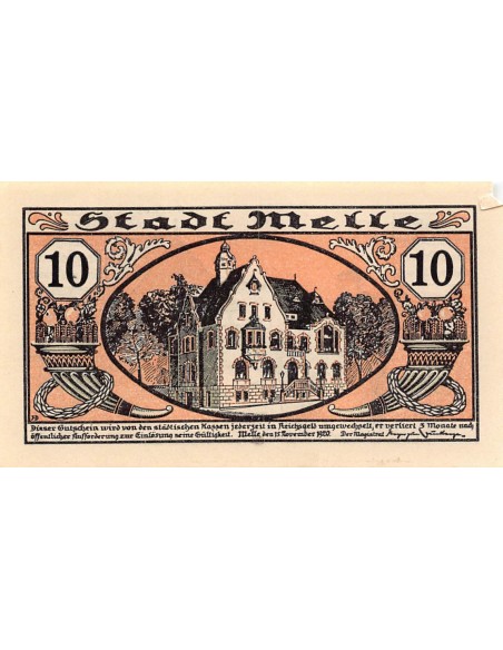 ALLEMAGNE, MELLE - 10 PFENNIG 1920