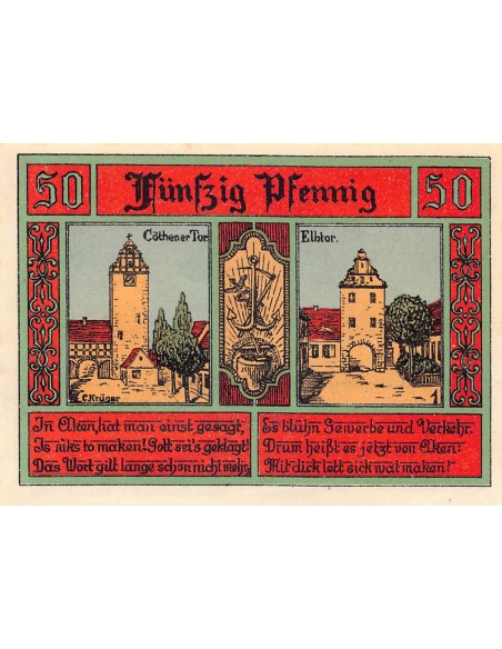 ALLEMAGNE, AKEN - 50 PFENNIG 1921