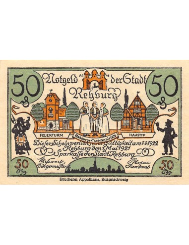 ALLEMAGNE, REHBURG - 50 PFENNIG 1921