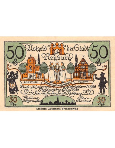ALLEMAGNE, REHBURG - 50 PFENNIG 1921