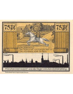ALLEMAGNE, MÜNCHENBERNSDORF - 75 PFENNIG 1921 2