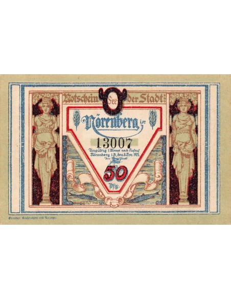 ALLEMAGNE, NÖRENBERG - 50 PFENNIG 1921