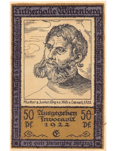 ALLEMAGNE, WITTENBERG - 50 PFENNIG 1922