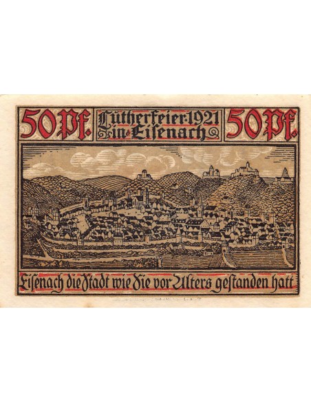 ALLEMAGNE, EISENACH - 50 PFENNIG 1921