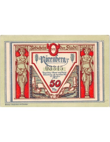 ALLEMAGNE, NÖRENBERG - 50 PFENNIG 1921