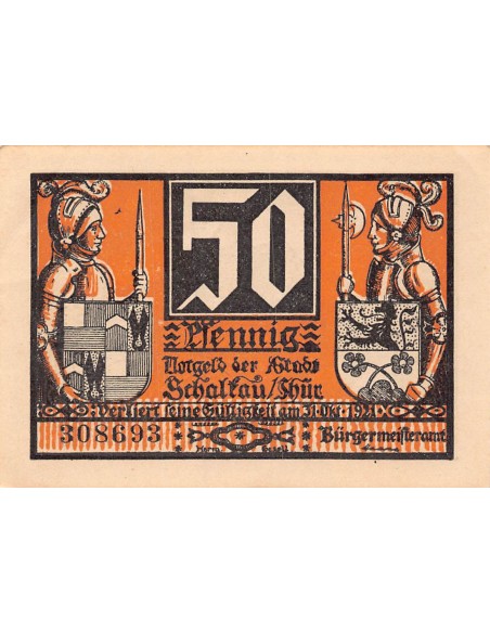 ALLEMAGNE, SCHALKAU - 50 PFENNIG 1921