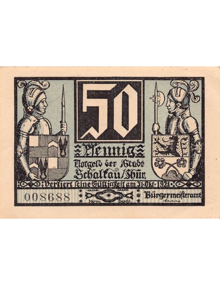 ALLEMAGNE, SCHALKAU - 50 PFENNIG 1921