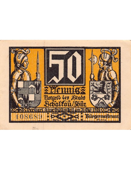 ALLEMAGNE, SCHALKAU - 50 PFENNIG 1921