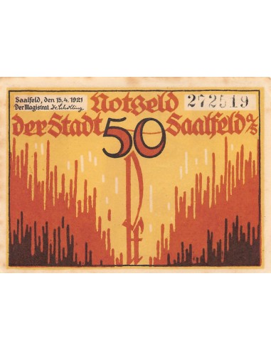 ALLEMAGNE, SAALFELD - 50 PFENNIG 1921