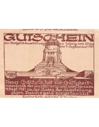 ALLEMAGNE, LEIPZIG- 25 PFENNIG 1921