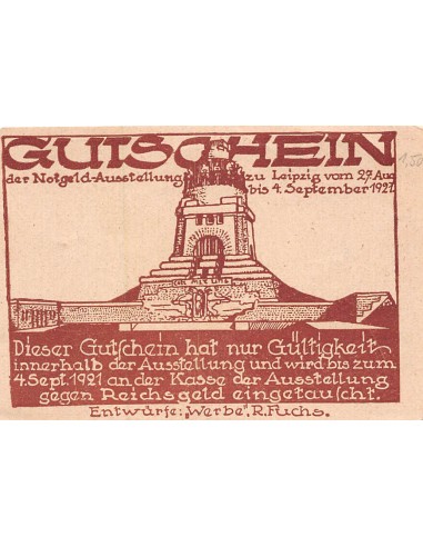 ALLEMAGNE, LEIPZIG - 50 PFENNIG 1921