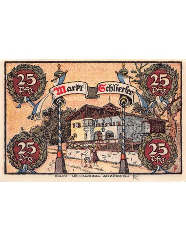 ALLEMAGNE, SCHLIERSEE - 25 PFENNIG 1921