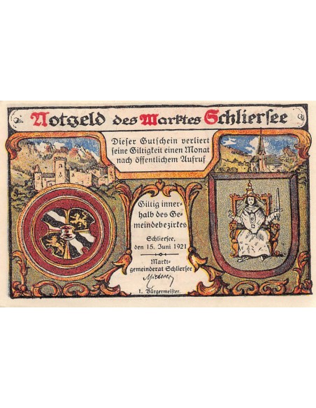 ALLEMAGNE, SCHLIERSEE - 25 PFENNIG 1921