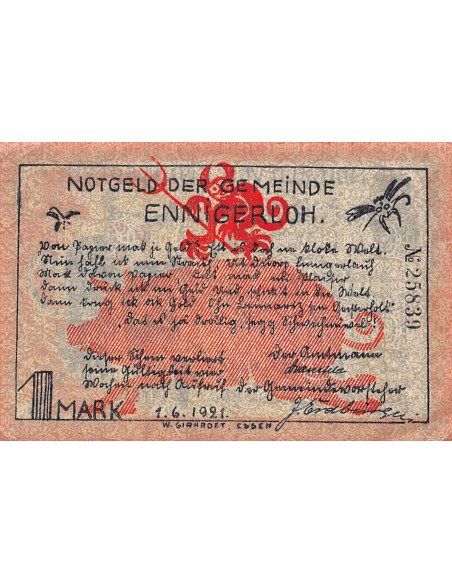 ALLEMAGNE, ENNIGERLOH - 1 MARK 1921