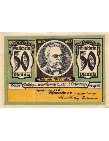 ALLEMAGNE, SPEICHER - 50 PFENNIG 1921