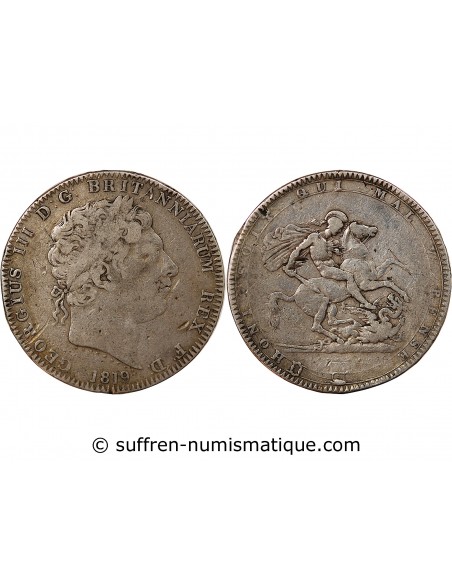 GRANDE-BRETAGNE﻿, GEORGE III﻿ - COURONNE ARGENT 1819
