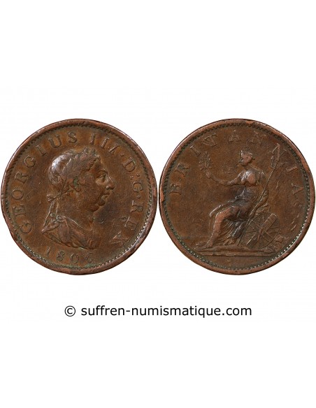 GRANDE-BRETAGNE, GEORGE III - PENNY 1806