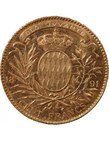 MONACO, ALBERT Ier - 100 FRANCS OR 1891 A PARIS