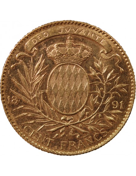 MONACO, ALBERT Ier - 100 FRANCS OR 1891 A PARIS