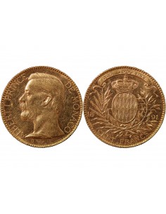 MONACO, ALBERT Ier - 100 FRANCS OR 1891 A PARIS 2