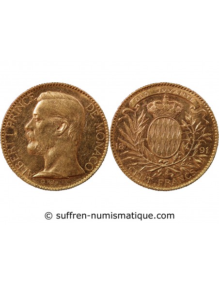 MONACO, ALBERT Ier - 100 FRANCS OR 1891 A PARIS
