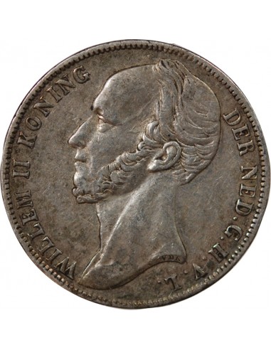 PAYS-BAS, GUILLAUME II - GULDEN ARGENT 1846