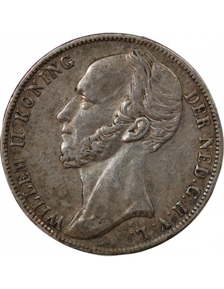 PAYS-BAS, GUILLAUME II - GULDEN ARGENT 1846