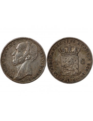 PAYS-BAS, GUILLAUME II - GULDEN ARGENT 1846