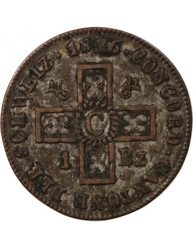 SUISSE, CANTON DE BÂLE - 1 BATZEN 1826
