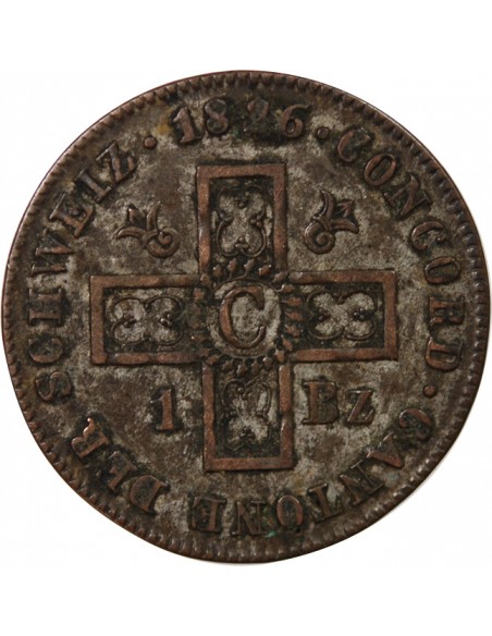 SUISSE, CANTON DE BÂLE - 1 BATZEN 1826