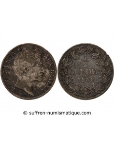 ALLEMAGNE, BAVIÈRE, LUDWIG I - 1/2 GULDEN ARGENT 1838