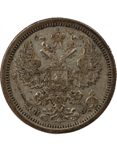 RUSSIE, ALEXANDRE II - 20 KOPECKS ARGENT 1878 СПБ / НФ