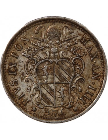 VATICAN, PIE IX - 10 BAIOCCHI 1850 ROME AN IIII