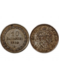 VATICAN, PIE IX - 10 BAIOCCHI 1850 ROME AN IIII 2