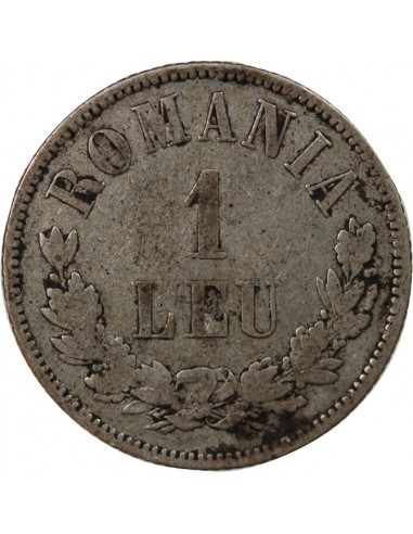 ROUMANIE - CAROL Ier - 1 LEU ARGENT 1874