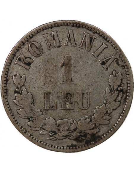 ROUMANIE - CAROL Ier - 1 LEU ARGENT 1874