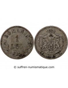 ROUMANIE - CAROL Ier - 1 LEU ARGENT 1874