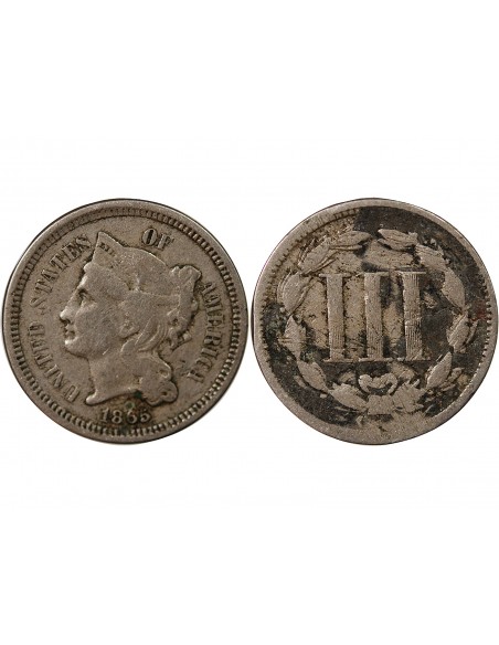 USA - 3 CENTS 1865